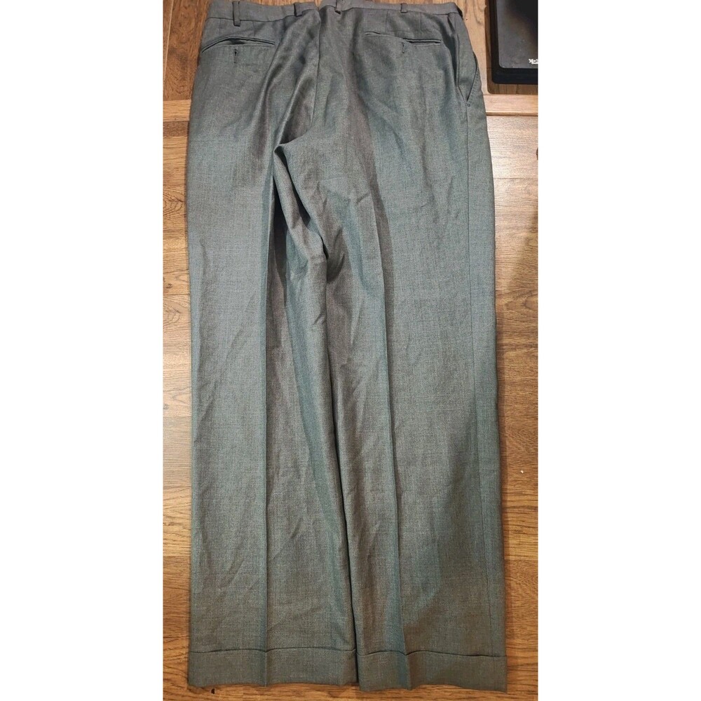 Ermenegildo Zegna Mens Regular Fit Wool Dress Trousers 36x32 Gray Business - Picture 9 of 9